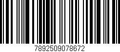 Código de barras (EAN, GTIN, SKU, ISBN): '7892509078672'