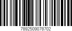 Código de barras (EAN, GTIN, SKU, ISBN): '7892509078702'