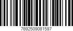 Código de barras (EAN, GTIN, SKU, ISBN): '7892509081597'