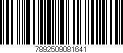 Código de barras (EAN, GTIN, SKU, ISBN): '7892509081641'