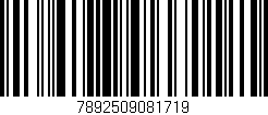 Código de barras (EAN, GTIN, SKU, ISBN): '7892509081719'
