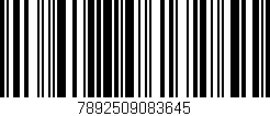 Código de barras (EAN, GTIN, SKU, ISBN): '7892509083645'