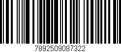 Código de barras (EAN, GTIN, SKU, ISBN): '7892509087322'