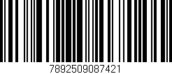 Código de barras (EAN, GTIN, SKU, ISBN): '7892509087421'