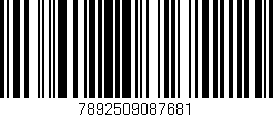 Código de barras (EAN, GTIN, SKU, ISBN): '7892509087681'