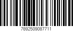 Código de barras (EAN, GTIN, SKU, ISBN): '7892509087711'
