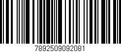 Código de barras (EAN, GTIN, SKU, ISBN): '7892509092081'
