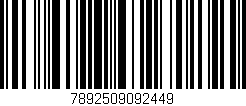 Código de barras (EAN, GTIN, SKU, ISBN): '7892509092449'