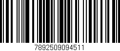 Código de barras (EAN, GTIN, SKU, ISBN): '7892509094511'