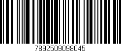 Código de barras (EAN, GTIN, SKU, ISBN): '7892509098045'