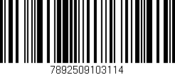 Código de barras (EAN, GTIN, SKU, ISBN): '7892509103114'
