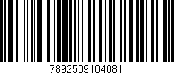 Código de barras (EAN, GTIN, SKU, ISBN): '7892509104081'
