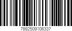 Código de barras (EAN, GTIN, SKU, ISBN): '7892509106337'