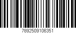 Código de barras (EAN, GTIN, SKU, ISBN): '7892509106351'