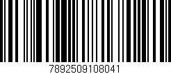 Código de barras (EAN, GTIN, SKU, ISBN): '7892509108041'