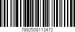 Código de barras (EAN, GTIN, SKU, ISBN): '7892509113472'