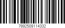 Código de barras (EAN, GTIN, SKU, ISBN): '7892509114332'
