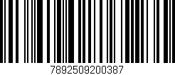 Código de barras (EAN, GTIN, SKU, ISBN): '7892509200387'