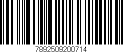 Código de barras (EAN, GTIN, SKU, ISBN): '7892509200714'