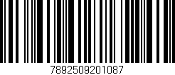 Código de barras (EAN, GTIN, SKU, ISBN): '7892509201087'