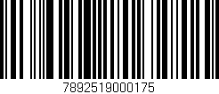 Código de barras (EAN, GTIN, SKU, ISBN): '7892519000175'