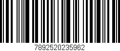 Código de barras (EAN, GTIN, SKU, ISBN): '7892520235962'