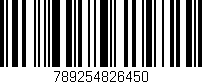 Código de barras (EAN, GTIN, SKU, ISBN): '789254826450'