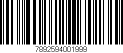 Código de barras (EAN, GTIN, SKU, ISBN): '7892594001999'