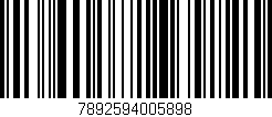 Código de barras (EAN, GTIN, SKU, ISBN): '7892594005898'