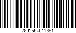 Código de barras (EAN, GTIN, SKU, ISBN): '7892594011851'