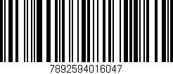 Código de barras (EAN, GTIN, SKU, ISBN): '7892594016047'