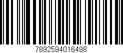 Código de barras (EAN, GTIN, SKU, ISBN): '7892594016498'