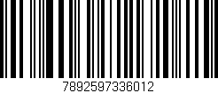 Código de barras (EAN, GTIN, SKU, ISBN): '7892597336012'