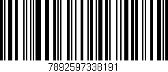Código de barras (EAN, GTIN, SKU, ISBN): '7892597338191'