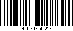 Código de barras (EAN, GTIN, SKU, ISBN): '7892597347216'