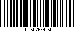 Código de barras (EAN, GTIN, SKU, ISBN): '7892597654758'