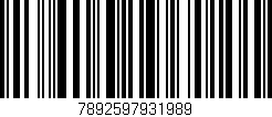 Código de barras (EAN, GTIN, SKU, ISBN): '7892597931989'