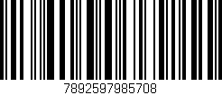 Código de barras (EAN, GTIN, SKU, ISBN): '7892597985708'