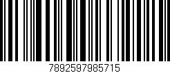 Código de barras (EAN, GTIN, SKU, ISBN): '7892597985715'