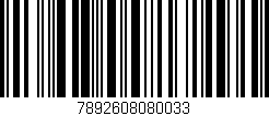Código de barras (EAN, GTIN, SKU, ISBN): '7892608080033'