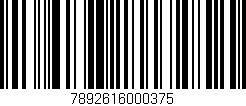 Código de barras (EAN, GTIN, SKU, ISBN): '7892616000375'