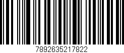 Código de barras (EAN, GTIN, SKU, ISBN): '7892635217822'