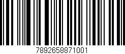 Código de barras (EAN, GTIN, SKU, ISBN): '7892658871001'