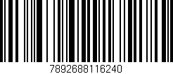 Código de barras (EAN, GTIN, SKU, ISBN): '7892688116240'