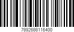 Código de barras (EAN, GTIN, SKU, ISBN): '7892688116400'