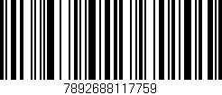 Código de barras (EAN, GTIN, SKU, ISBN): '7892688117759'