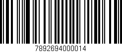 Código de barras (EAN, GTIN, SKU, ISBN): '7892694000014'