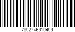 Código de barras (EAN, GTIN, SKU, ISBN): '7892746310498'