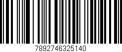 Código de barras (EAN, GTIN, SKU, ISBN): '7892746325140'