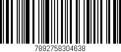 Código de barras (EAN, GTIN, SKU, ISBN): '7892758304638'